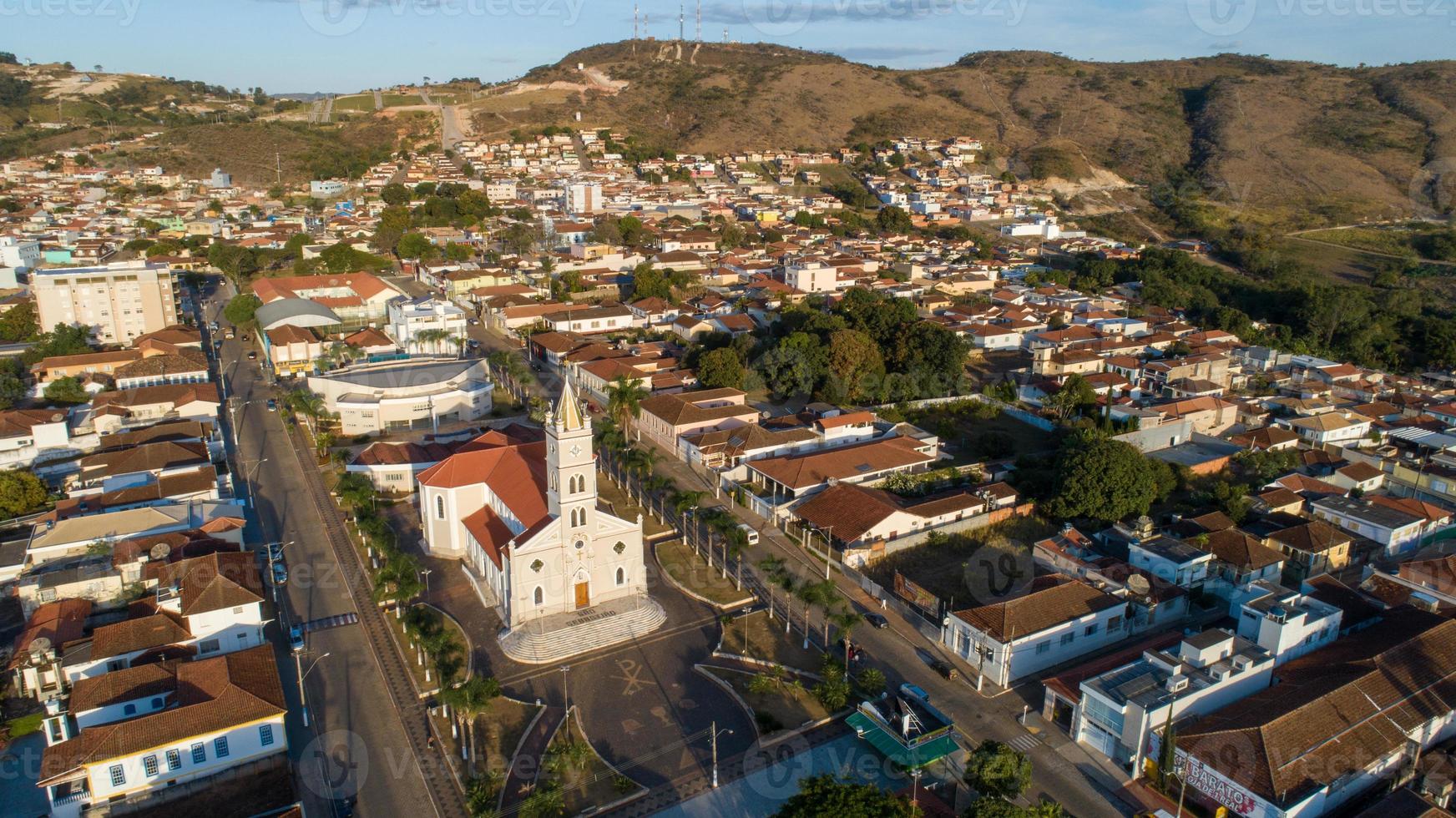 Aerial view of a Brazilian town photo
