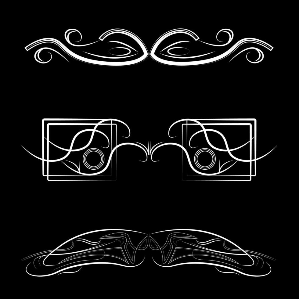 swirl frame border caligraphy ornament stroke hand drawn doodle vector