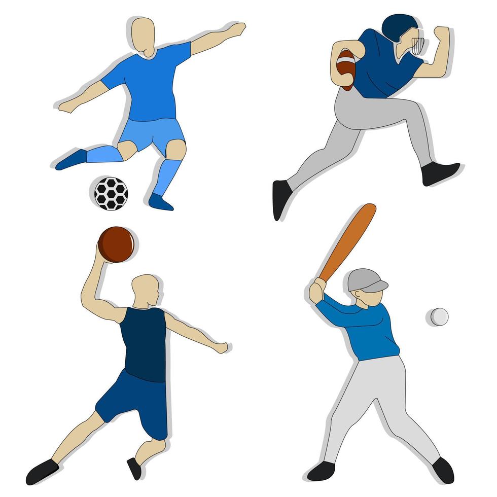 icono divertido jugar pelota ilustración jugador vector