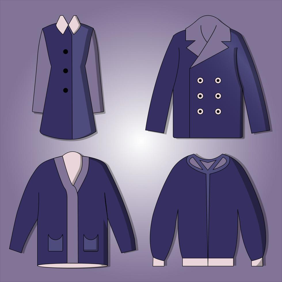 Summer jacket Elegant Purple Clothing vector