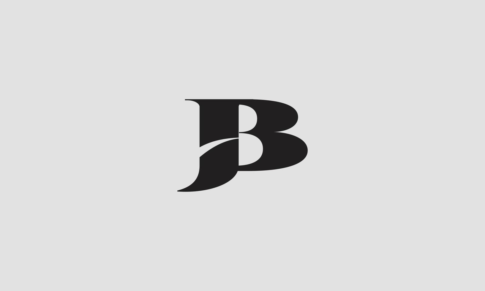 Alphabet letters Initials Monogram logo JB, BJ, J and B 7638168 Vector