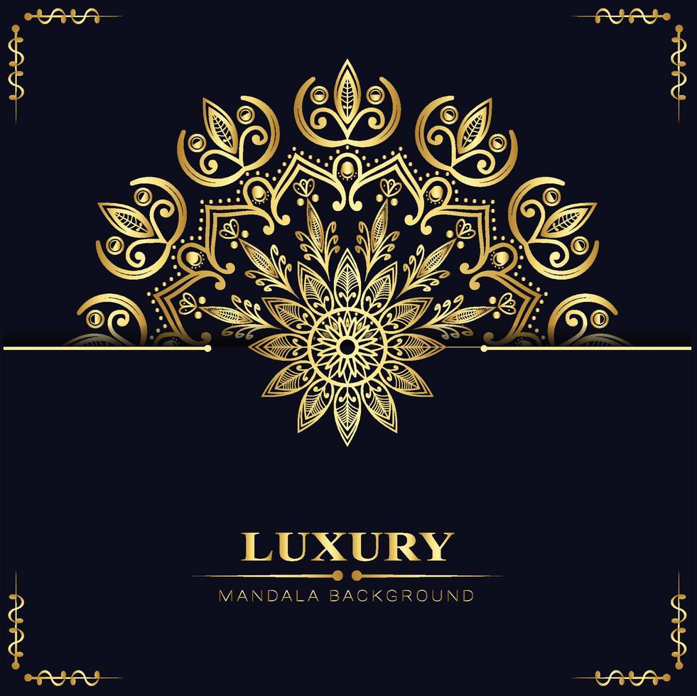 Luxury mandala background with golden pattern Decorative mandala for print, poster, cover, brochure, flyer, banner vector