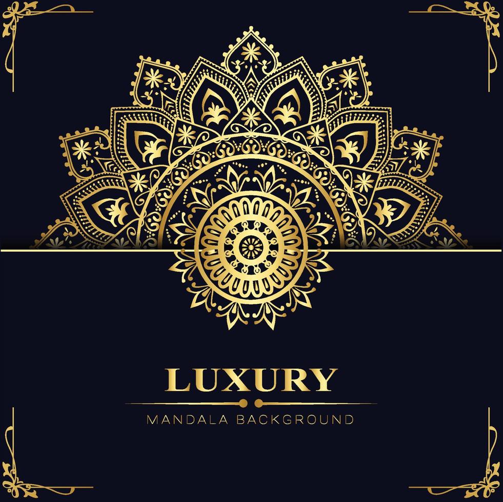 Luxury mandala background with golden pattern Decorative mandala for print, poster, cover, brochure, flyer, banner vector