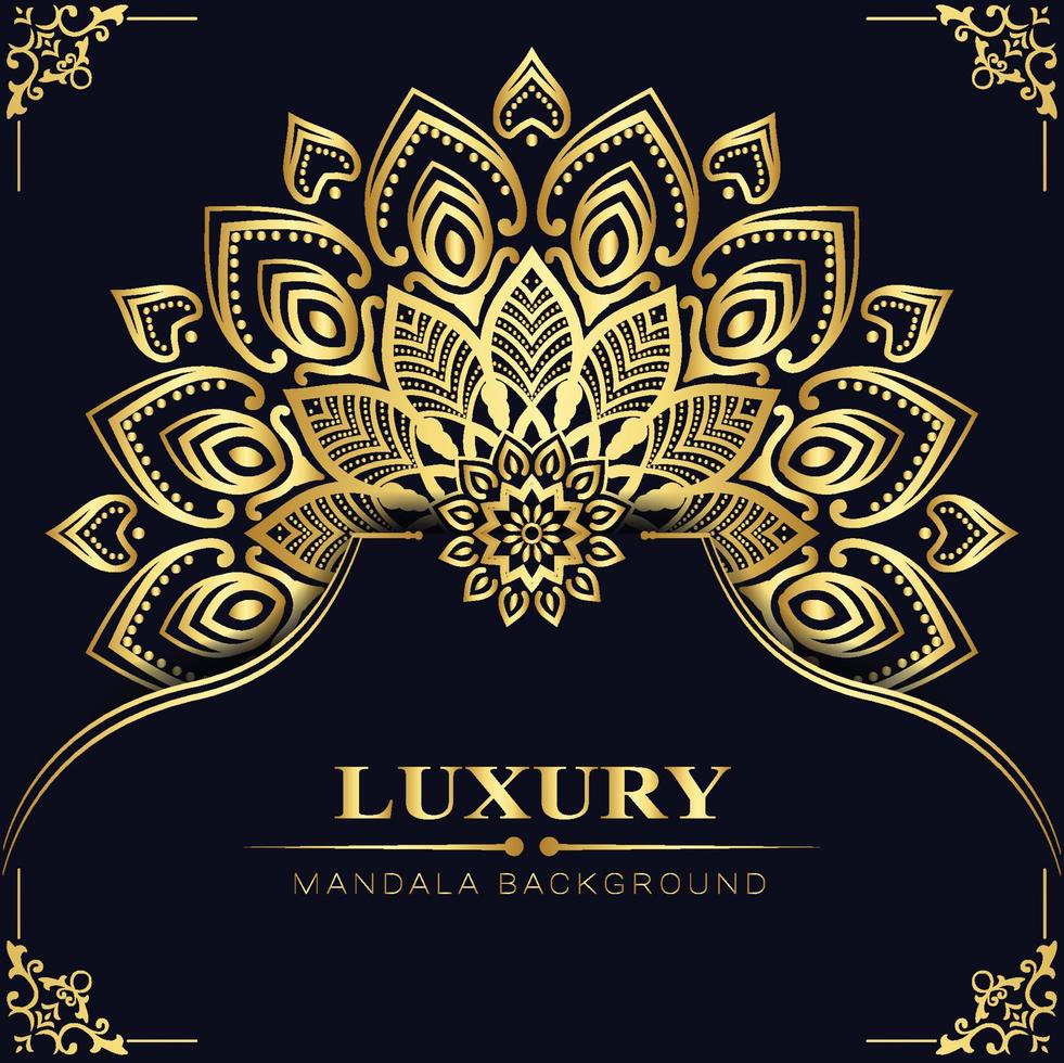 Luxury mandala background with golden pattern Decorative mandala for print, poster, cover, brochure, flyer, banner vector
