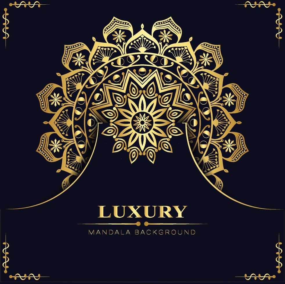 Luxury mandala background with golden pattern Decorative mandala for print, poster, cover, brochure, flyer, banner vector