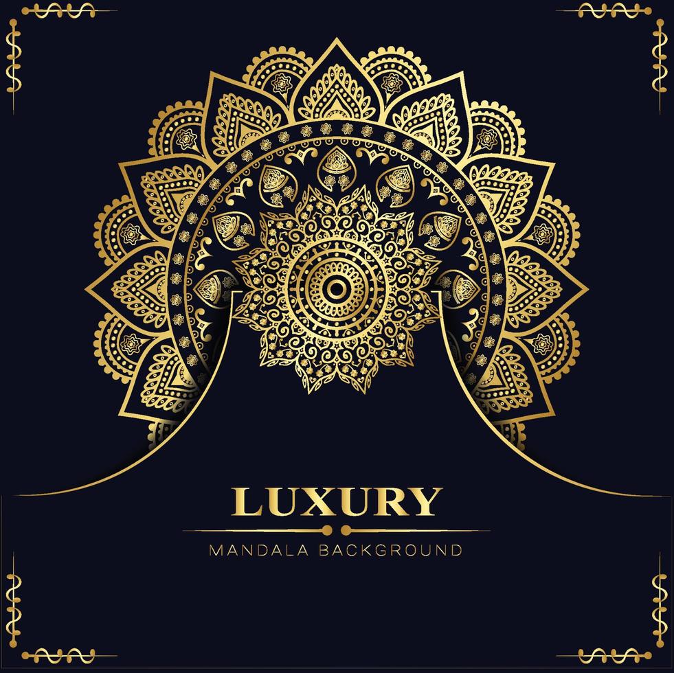 Luxury mandala background with golden pattern Decorative mandala for print, poster, cover, brochure, flyer, banner vector