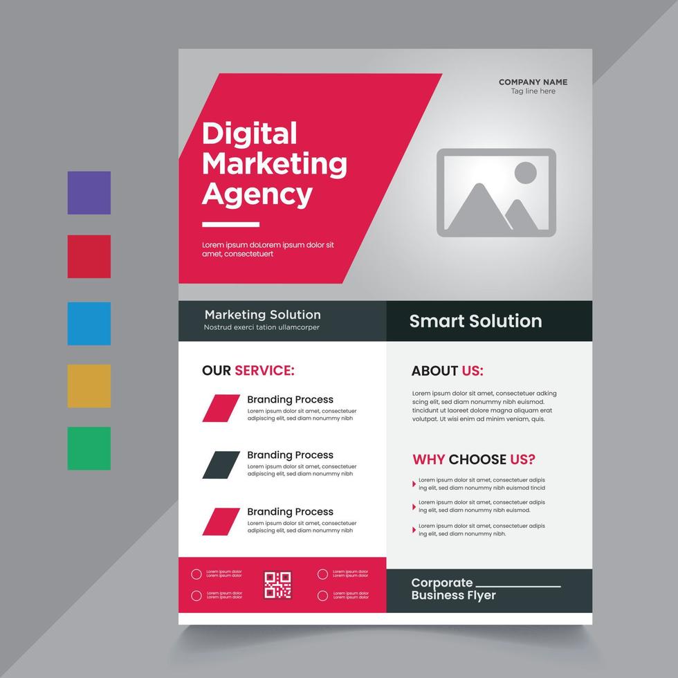 Modern business marketing brochure flyer design templates vector