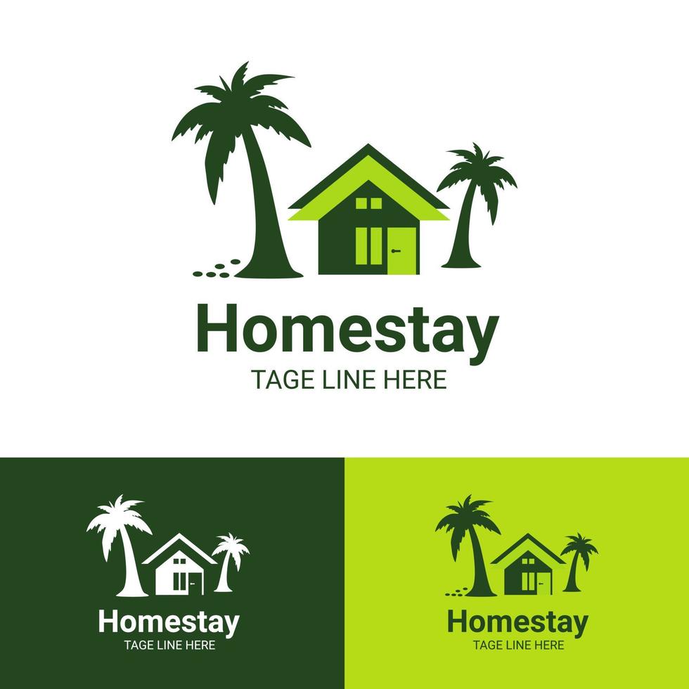 vector de diseño de logotipo de estancia en casa