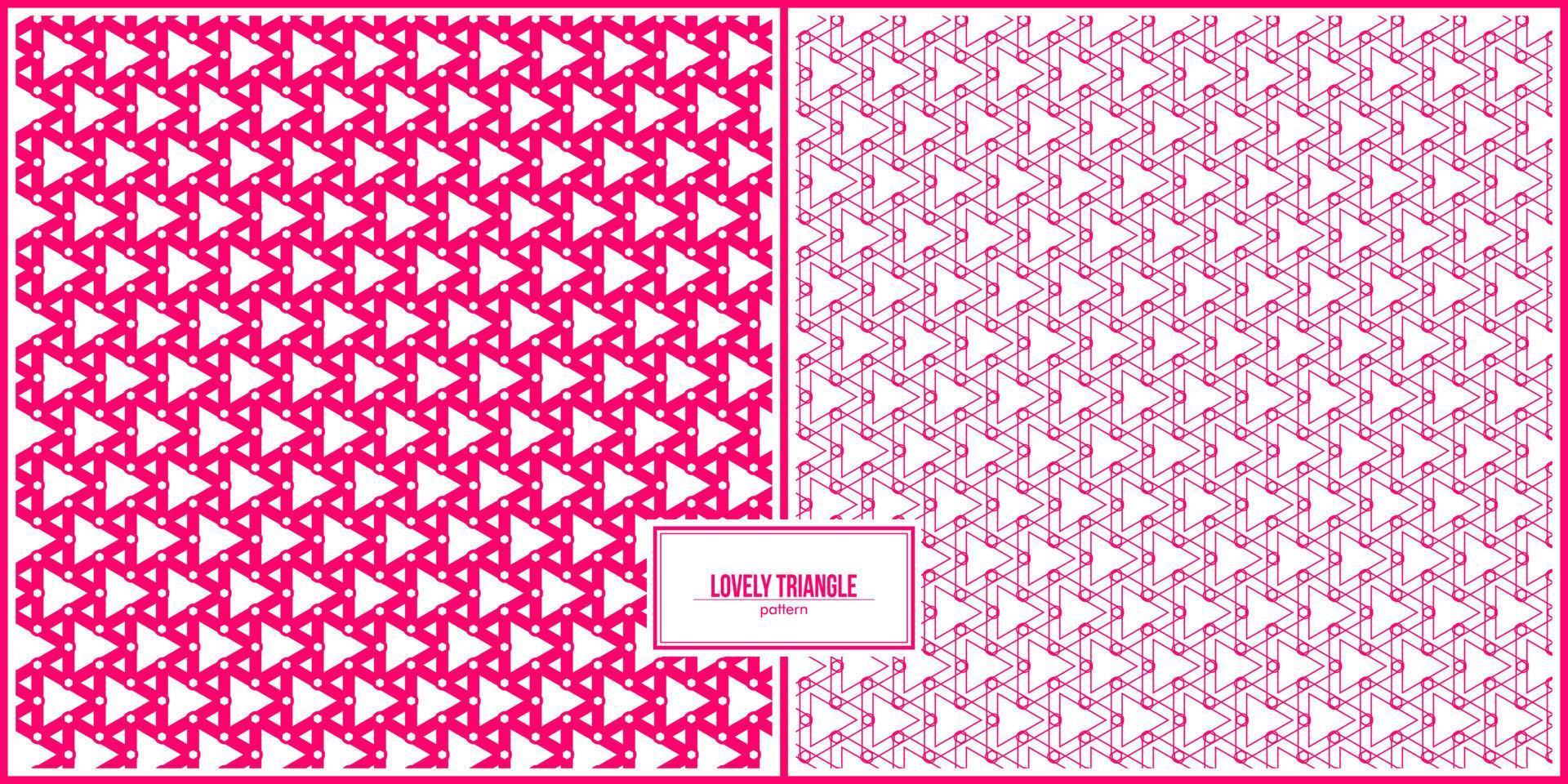 multiple filled triangle and triangle line pattern vector