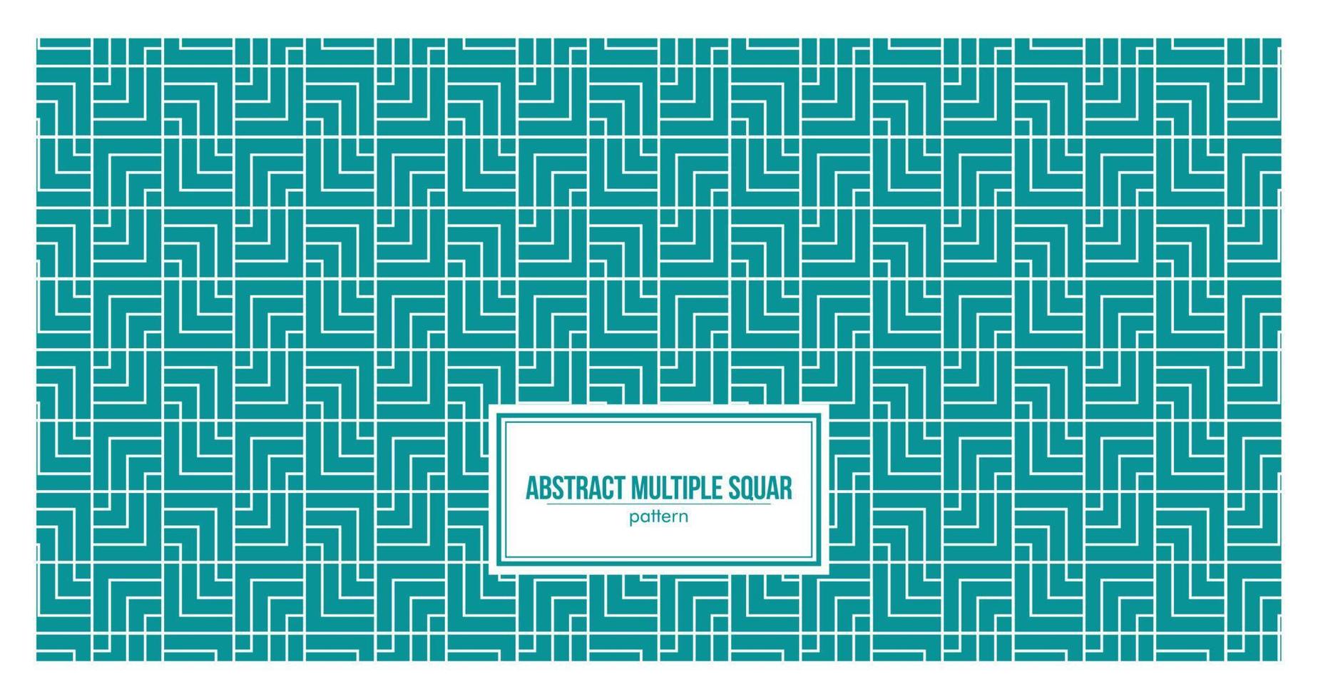 abstract multiple square pattern with turquoise background vector