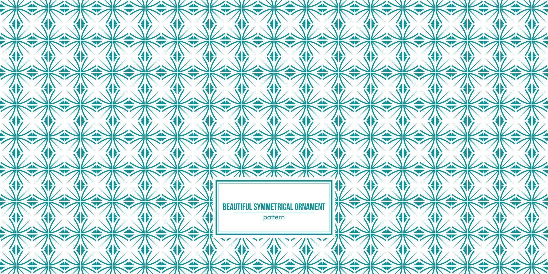 beauty turquoise symmetrical line pattern vector