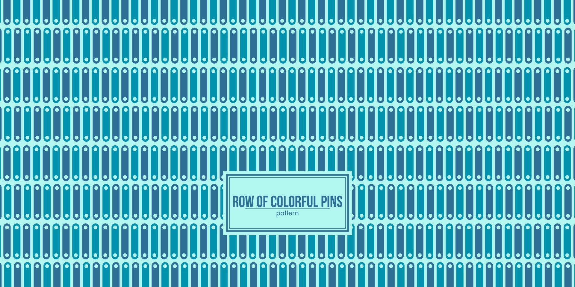 row of colorful pins pattern vector