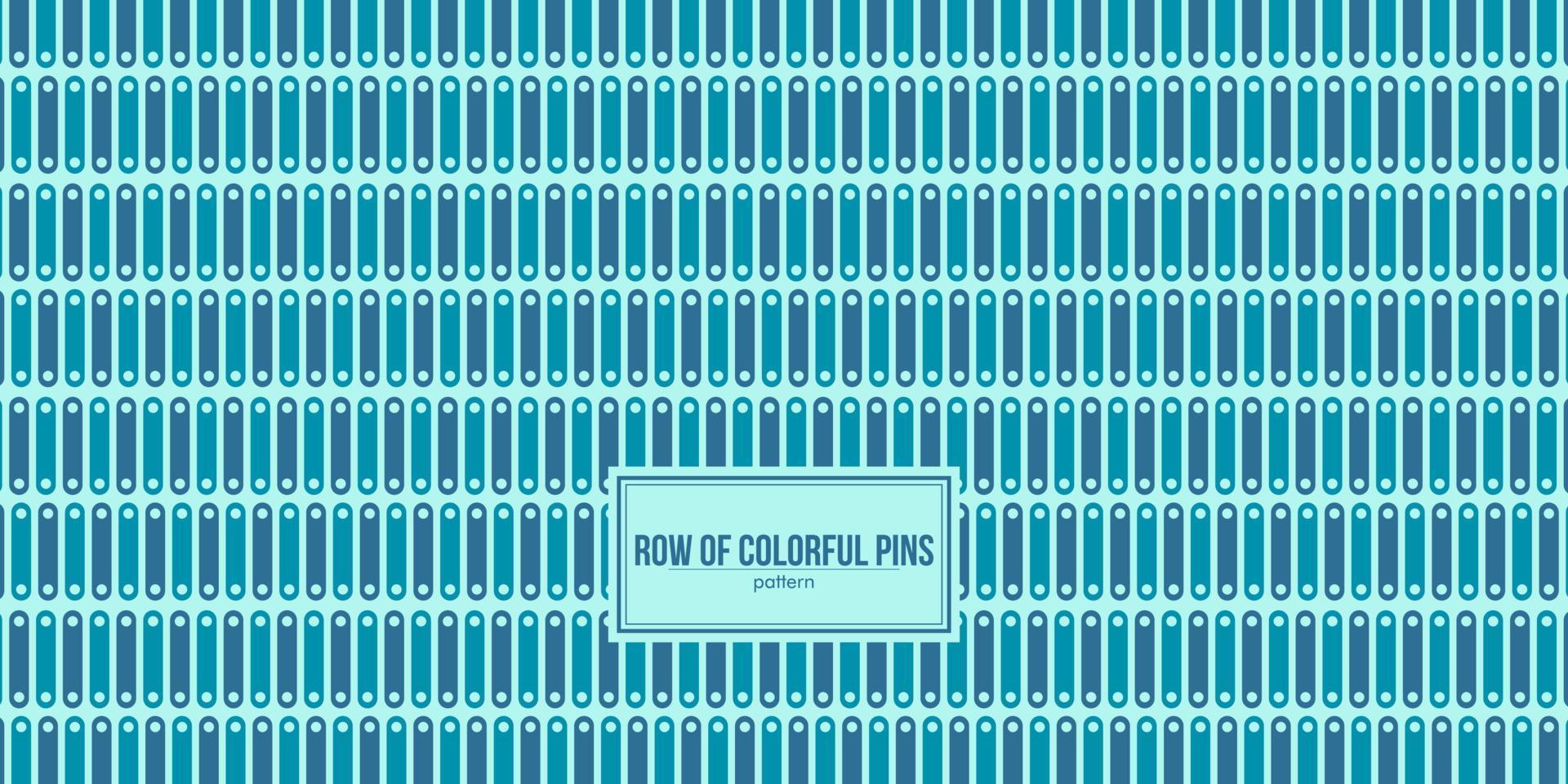 row of colorful pins pattern vector