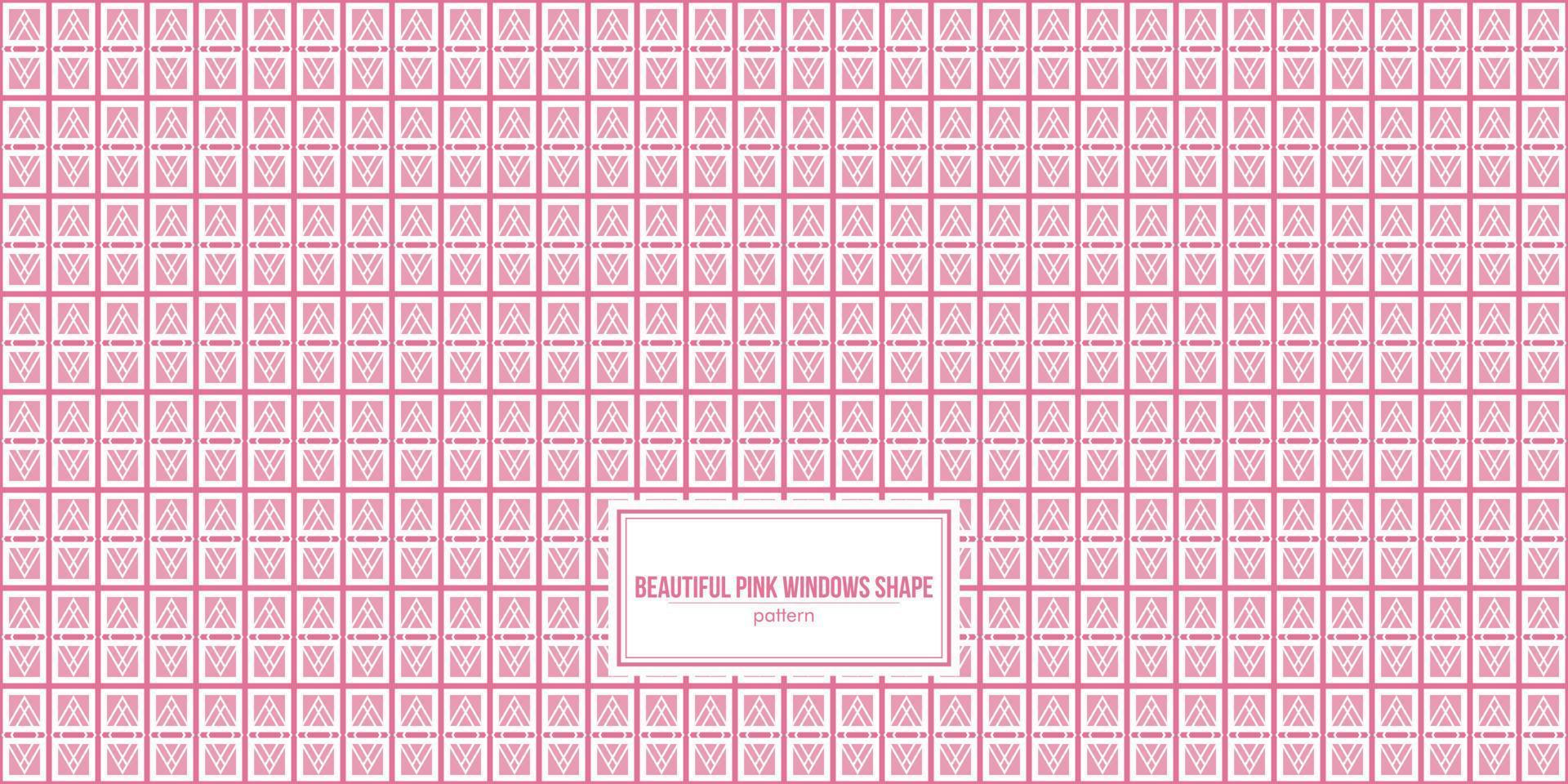 beautiful pink windows shape pattern vector