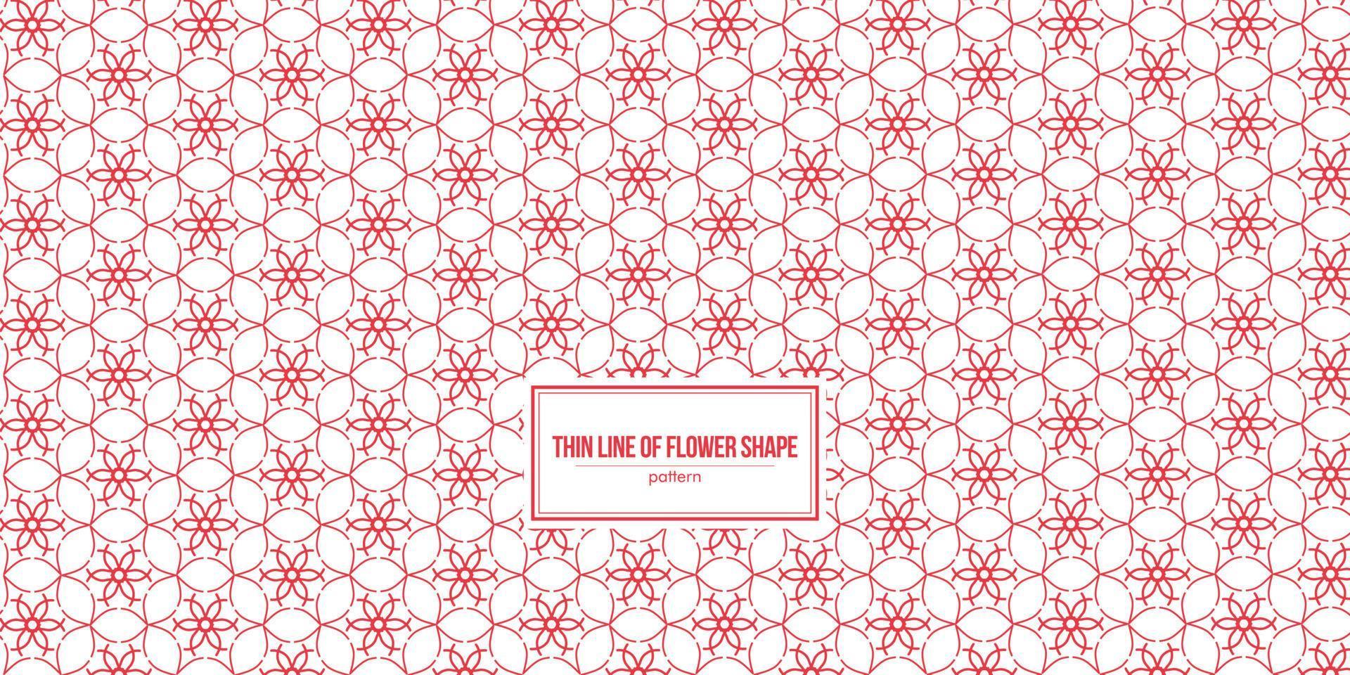 thin line of flower shape pattern vector