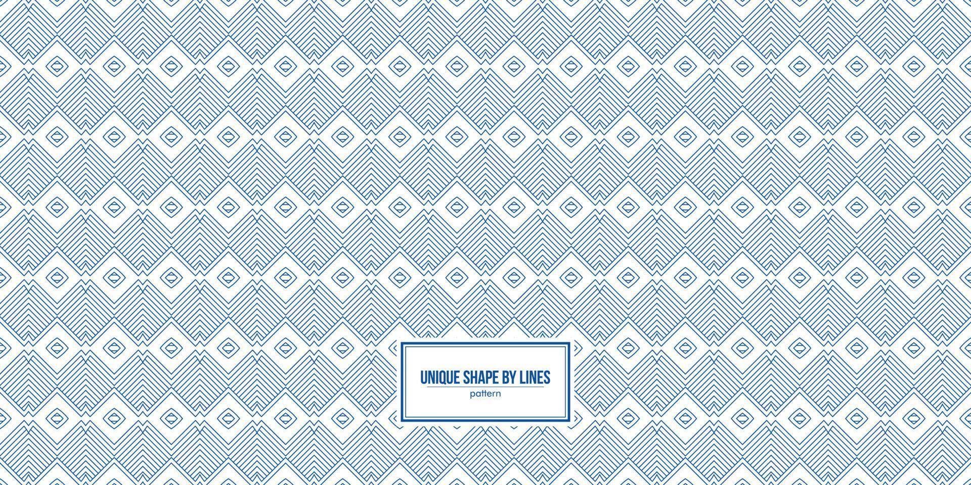 clean and unique shape by lines pattern vector