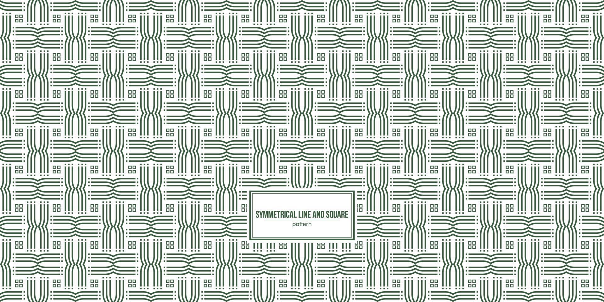 symmetrical line and small square pattern vector