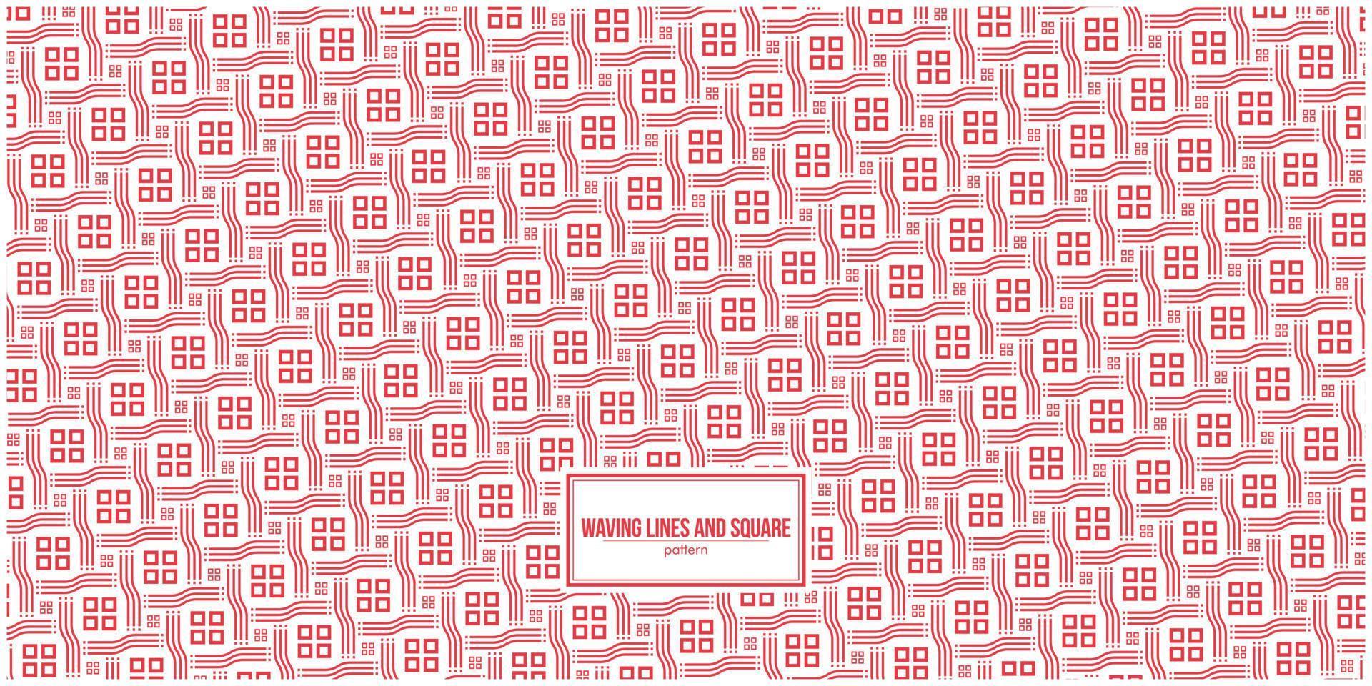 simple waving line with small square pattern vector