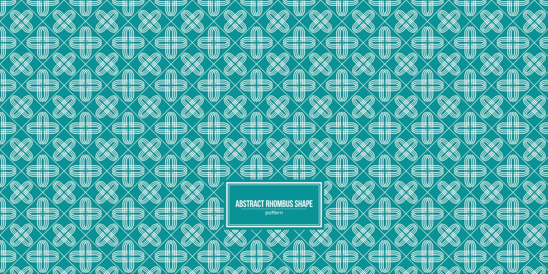 abstract rhombus shape pattern with turquoise pattern vector
