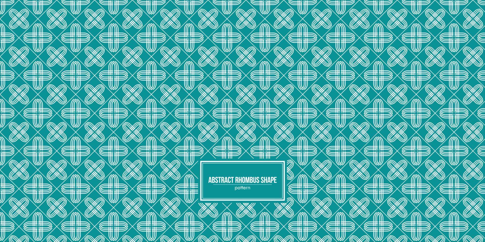 abstract rhombus shape pattern with turquoise pattern vector