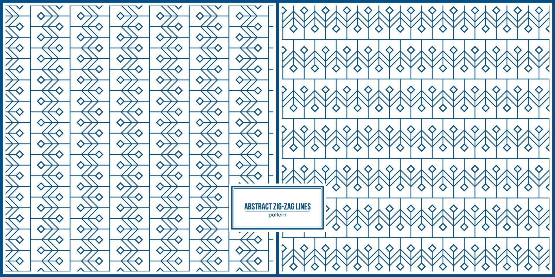 abstract zig-zag dark lines pattern vector