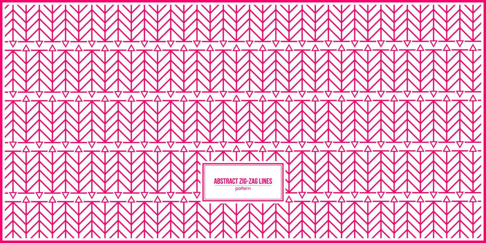 unique zig-zag pink line pattern with small triangle vector