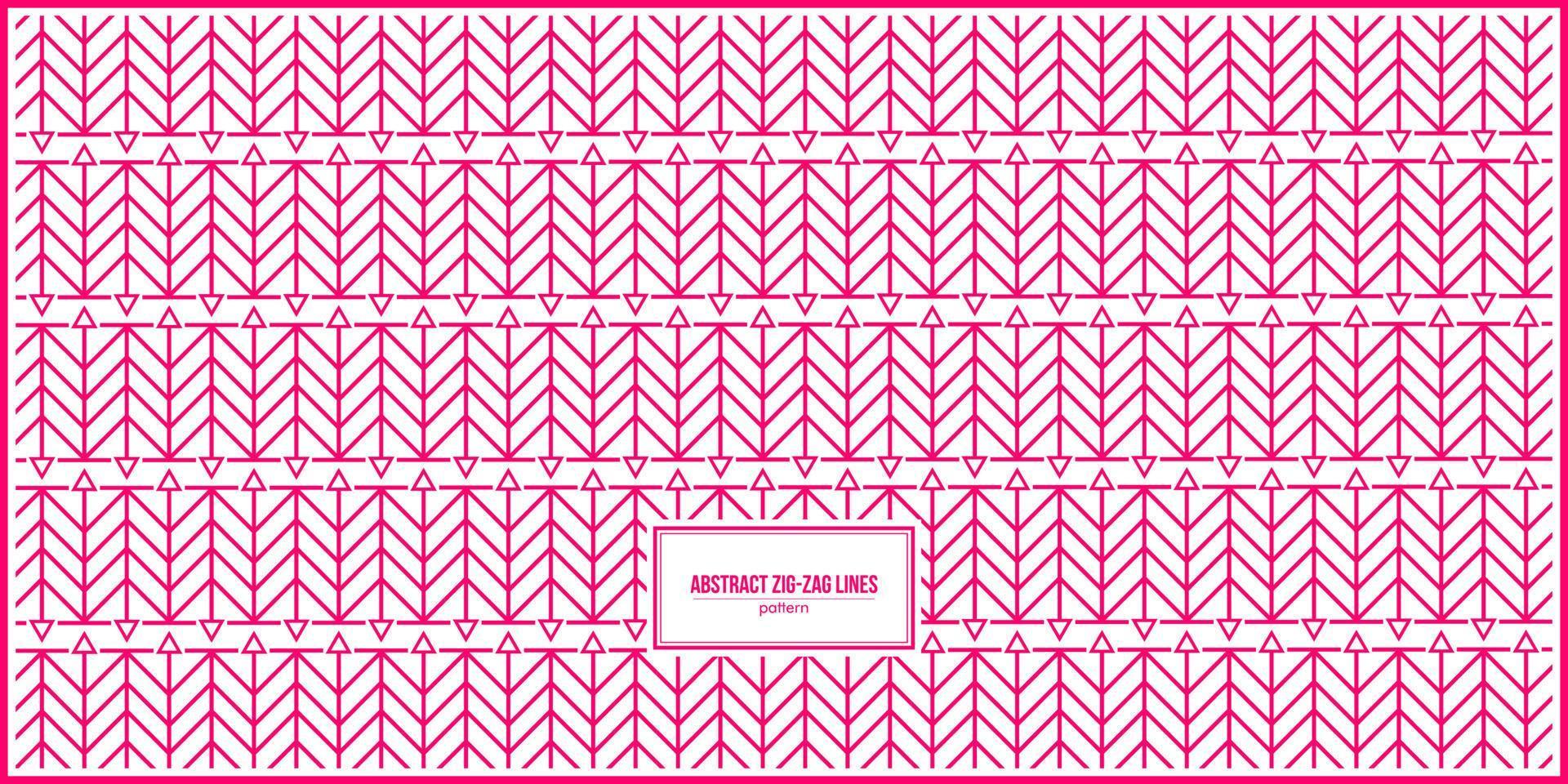 unique zig-zag pink line pattern with small triangle vector