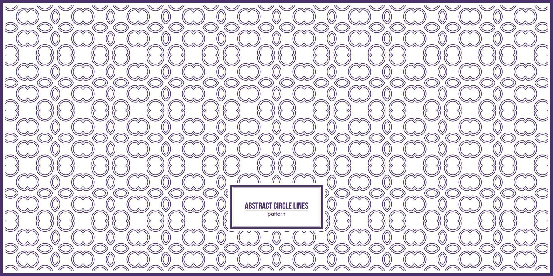 abstract purple circle and flowers pattern vector