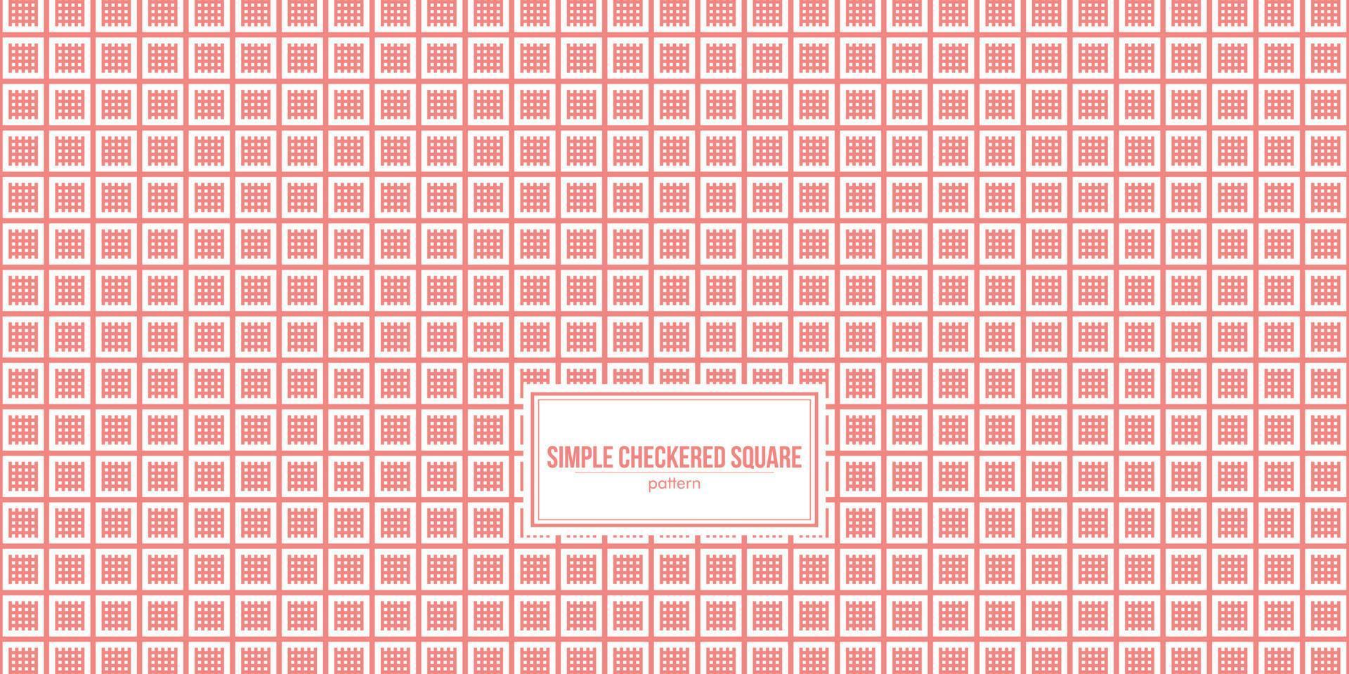 simple checkered square with red pastel background vector
