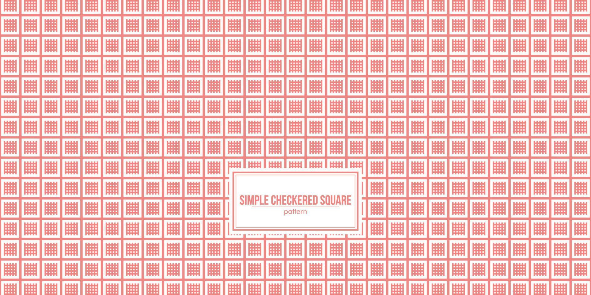 simple checkered square with red pastel background vector