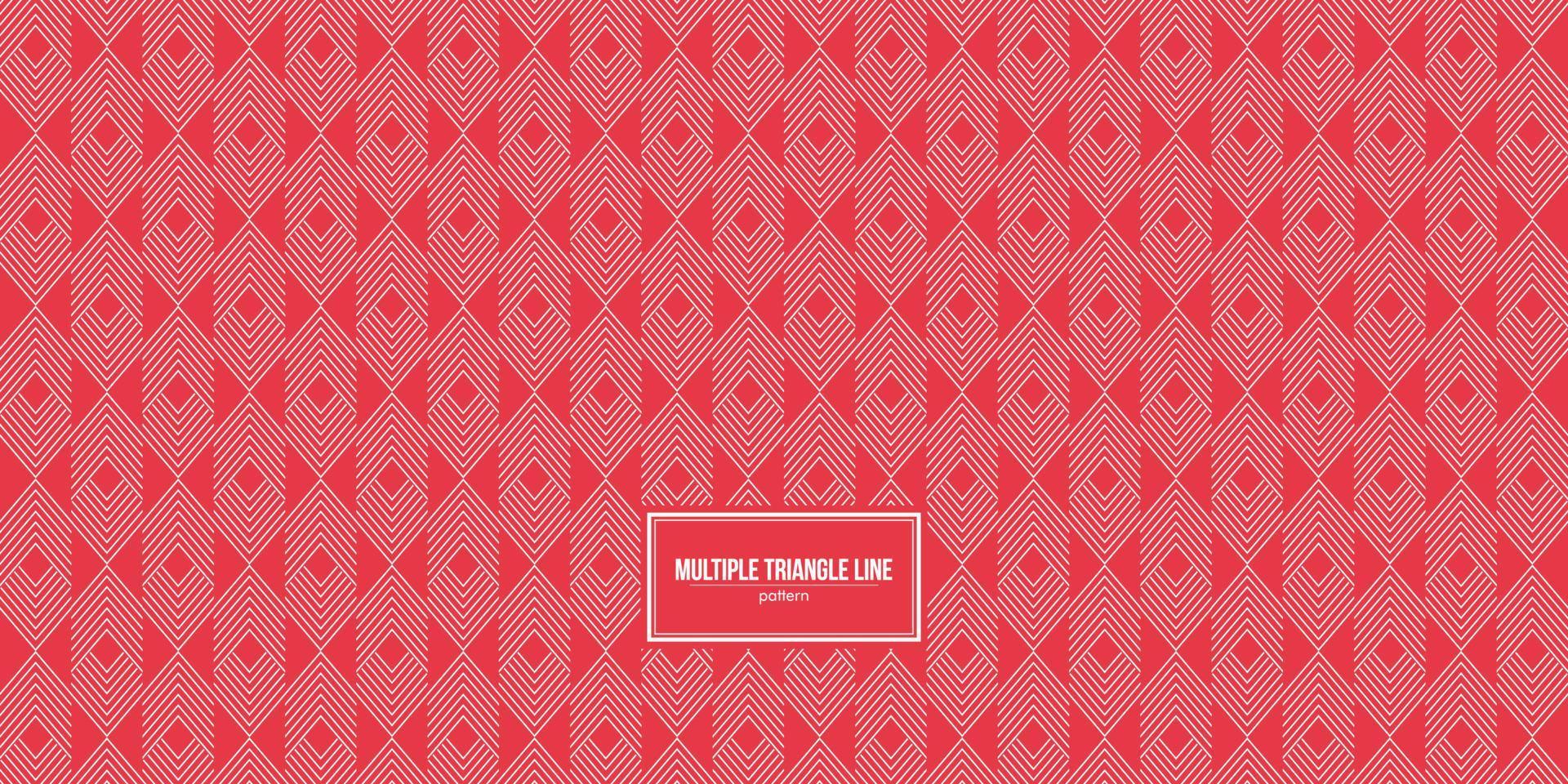 multiple triangle line pattern with red background vector