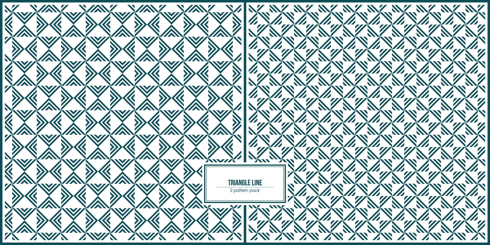 two pack pattern of multiple triangle lines vector