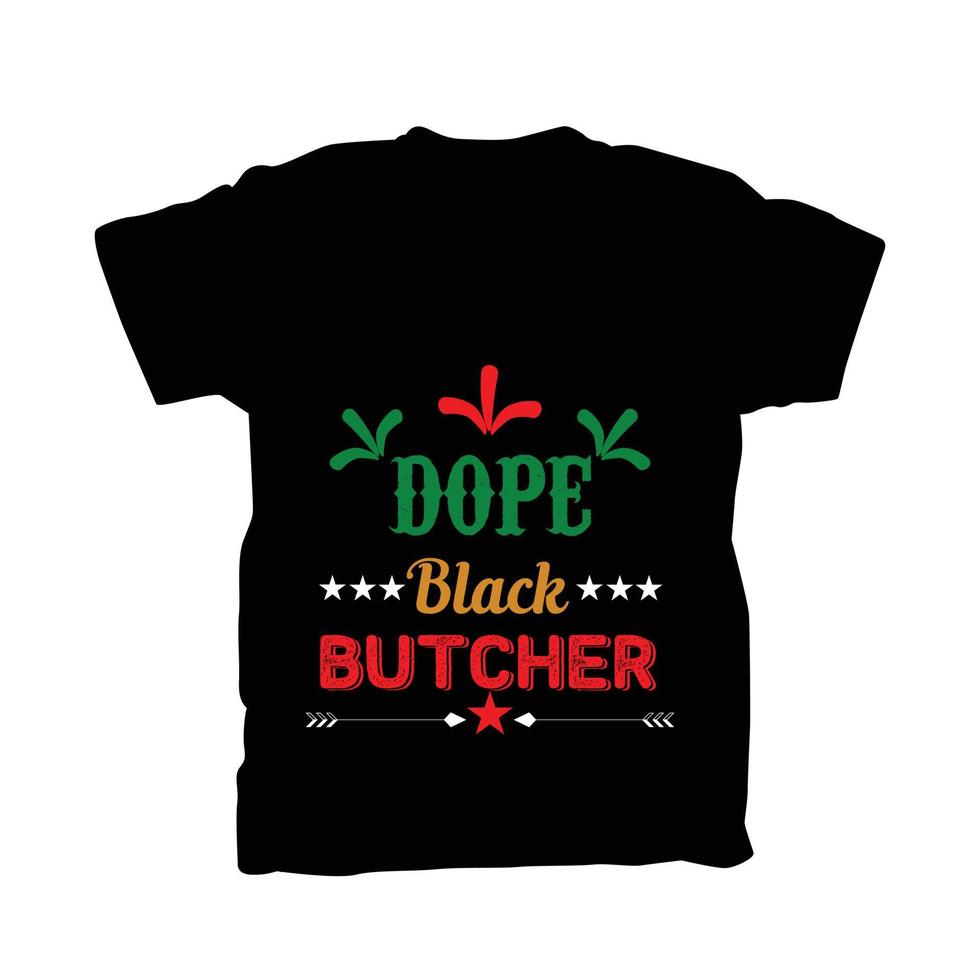 Black butcher t-shirt design 2022 vector