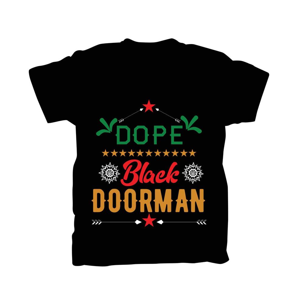 Black Doorman t-shirt design vector