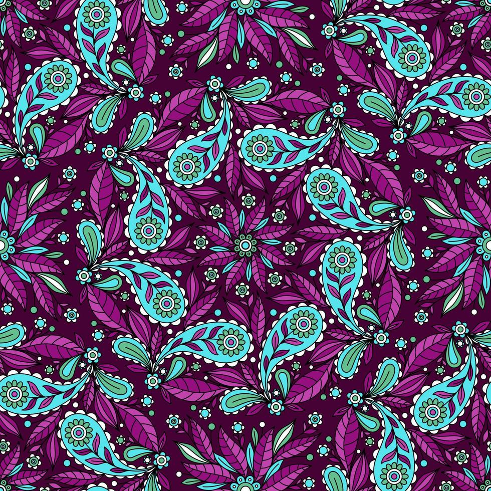 Fondo transparente de vector lila con un ornamento floral estilizado redondo colorido complejo