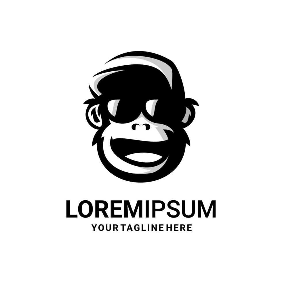 monkey vector on white background
