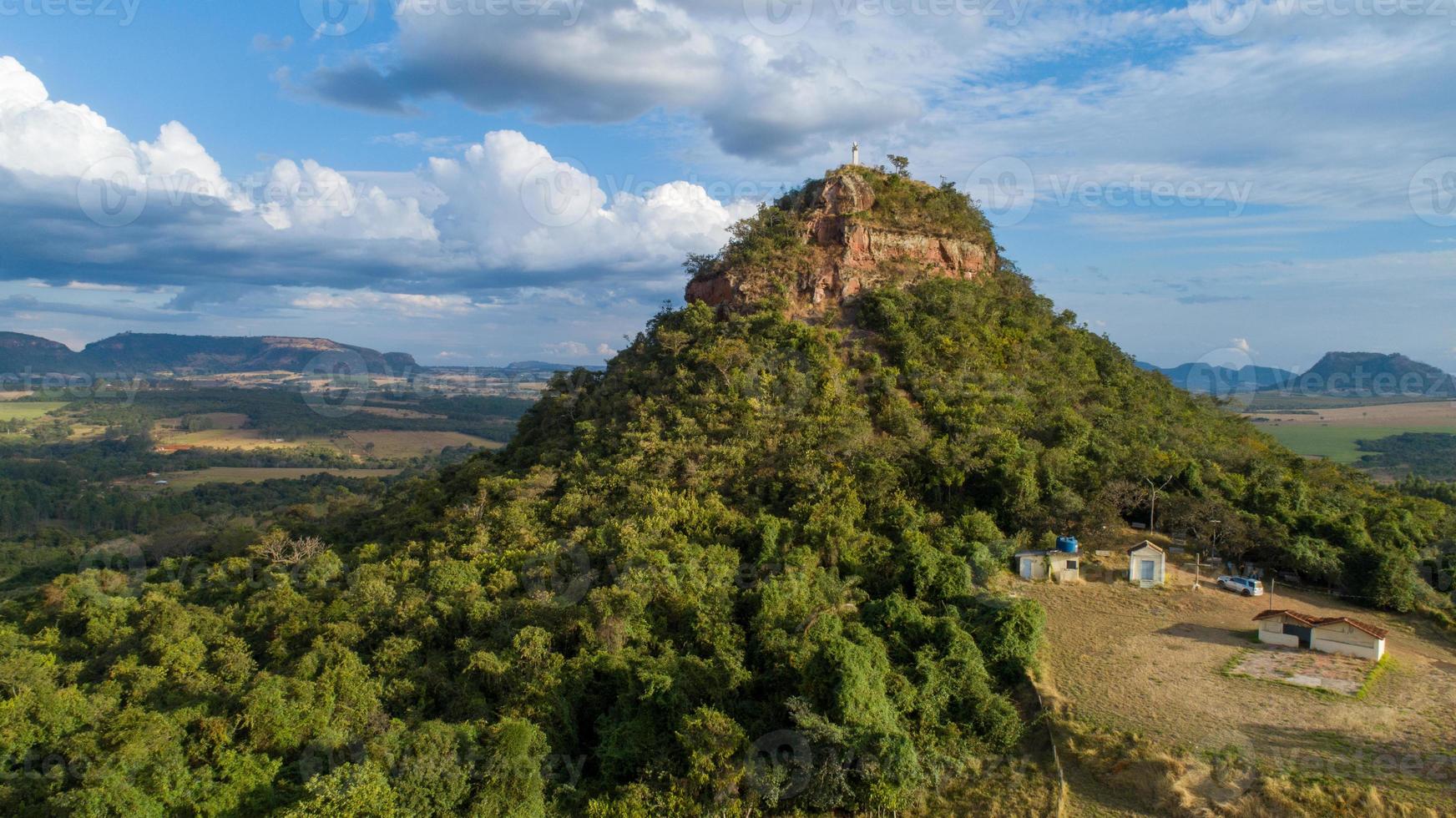 Aerial view of a hill photo