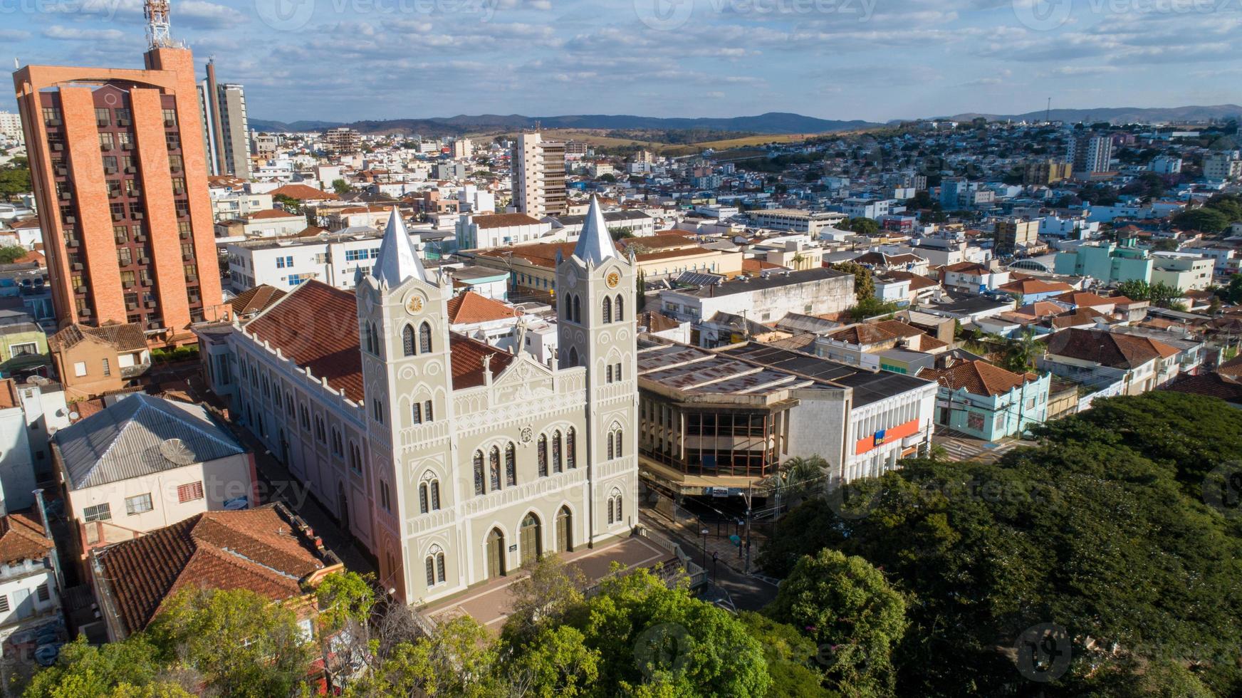 Aerial view of Passos city photo