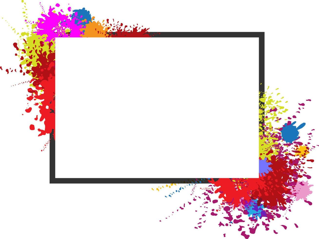 Vector frame on splash color