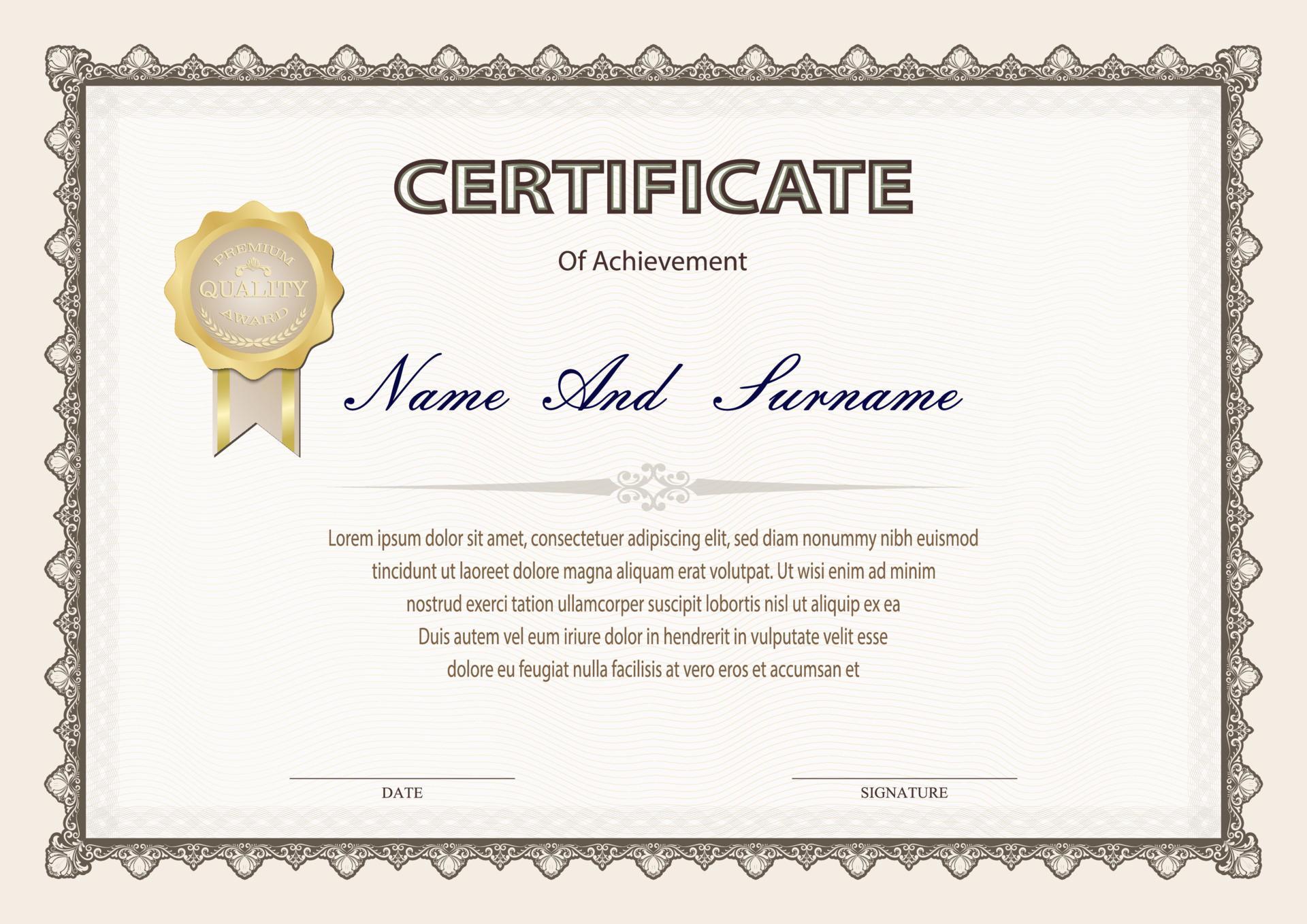 Certificate vintage vector 7638734 Vector Art at Vecteezy Certificate vintage vector 7638734 Vector Art at Vecteezy