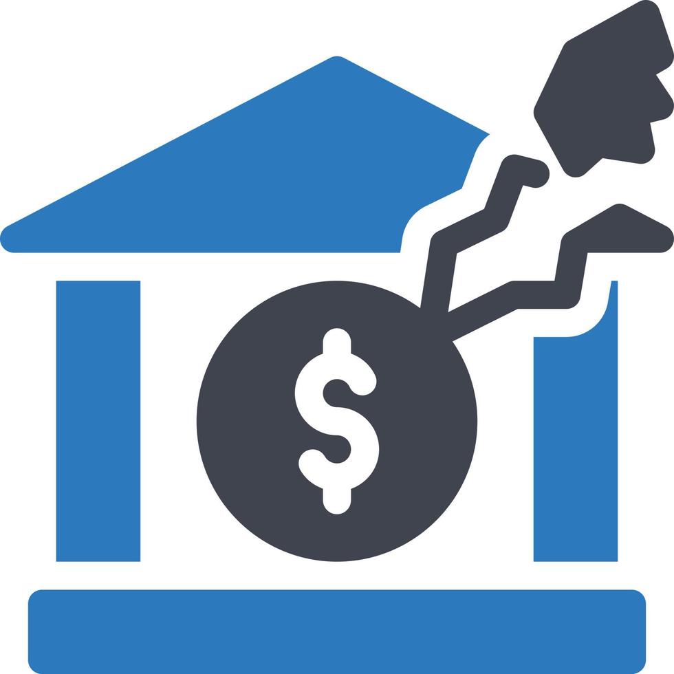 bank damage vector illustration on a background.Premium quality symbols.vector icons for concept and graphic design.