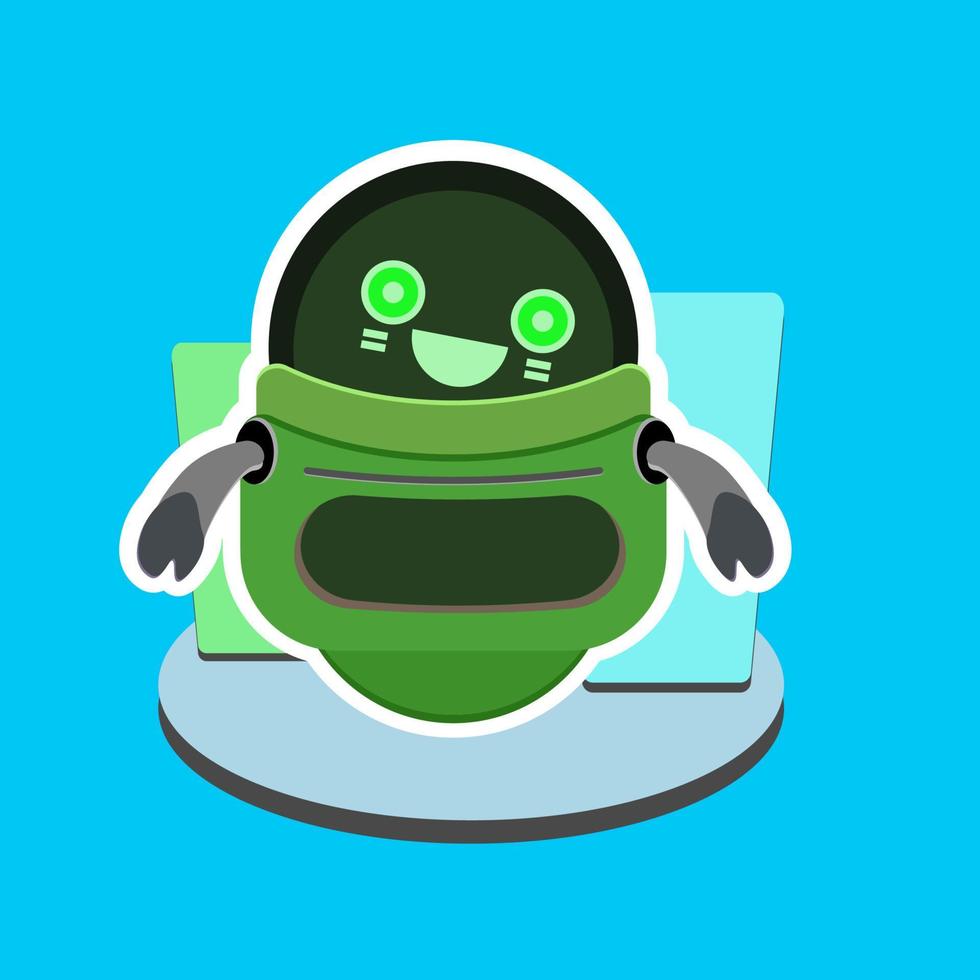 cute robot vector illustration