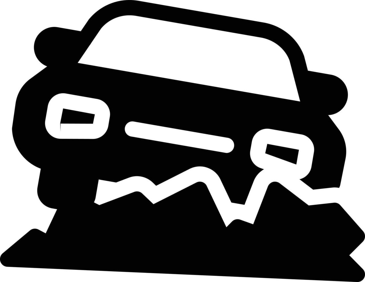 ilustración de vector de terremoto de coche en un fondo. símbolos de calidad premium. iconos vectoriales para concepto y diseño gráfico.