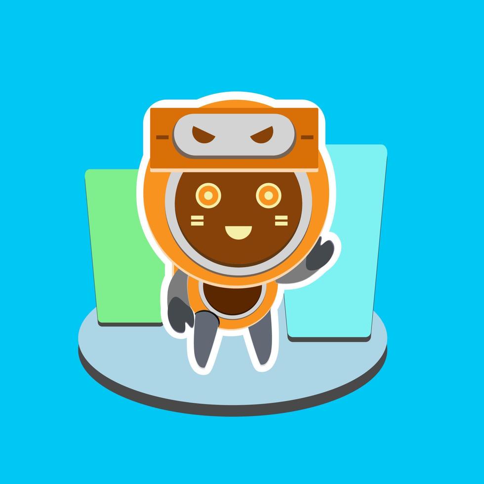 cute robot vector illustration