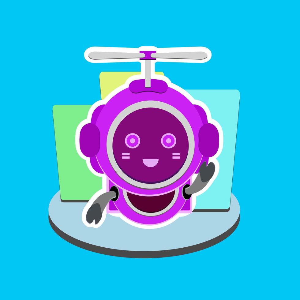 cute robot vector illustration