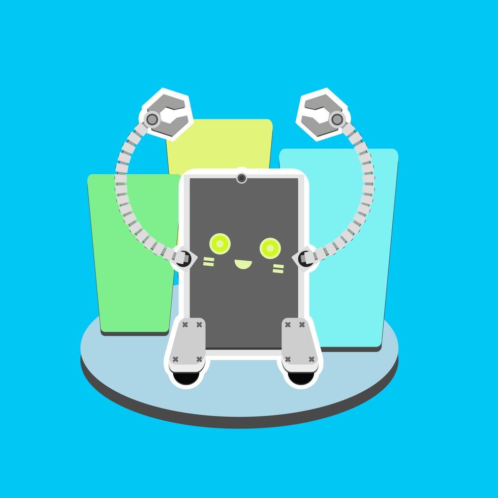 cute robot vector illustration