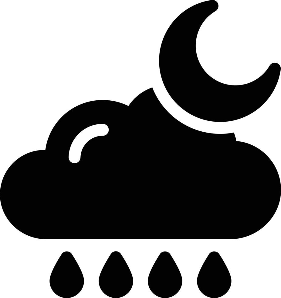 ilustración de vector de lluvia nocturna en un fondo. símbolos de calidad premium. iconos vectoriales para concepto y diseño gráfico.