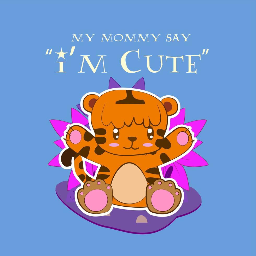 baby animal vector illustration for kids book story and t-shirt