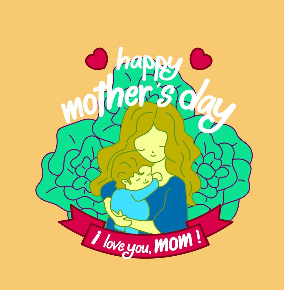 happy mother's day vector illustration