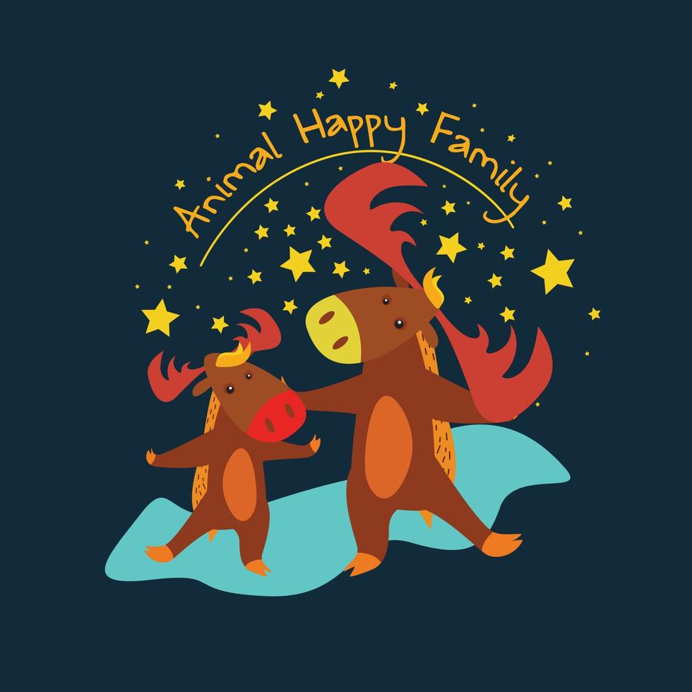 cute animal vector illustration for kids story book